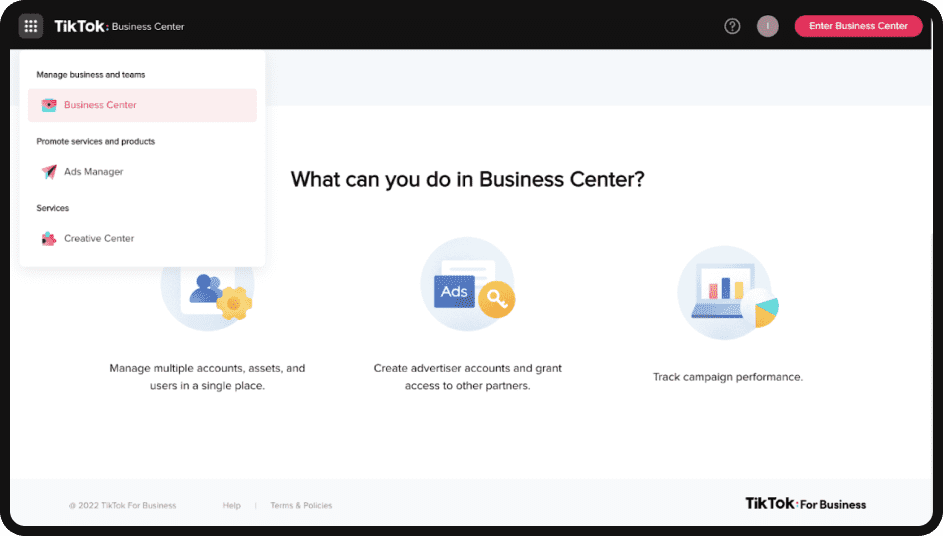 TIkTok Business Center